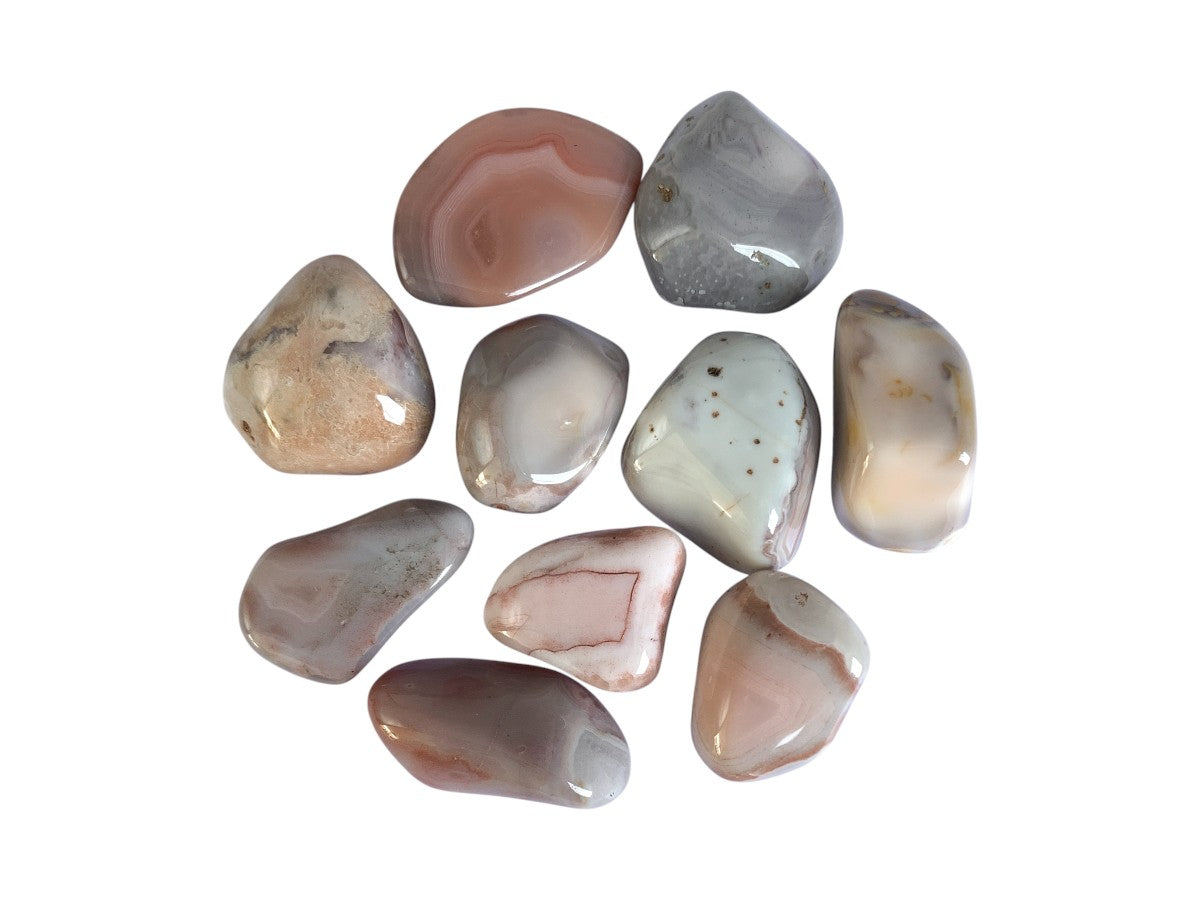 PAQUETE DE 10 PIEZAS DE TAMBORILEADO ÁGATA IMPERIAL