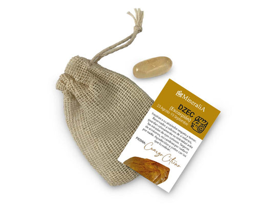 COSTALITO DEL ZODIACO MAYA "ESCORPIÓN" CITRINO.