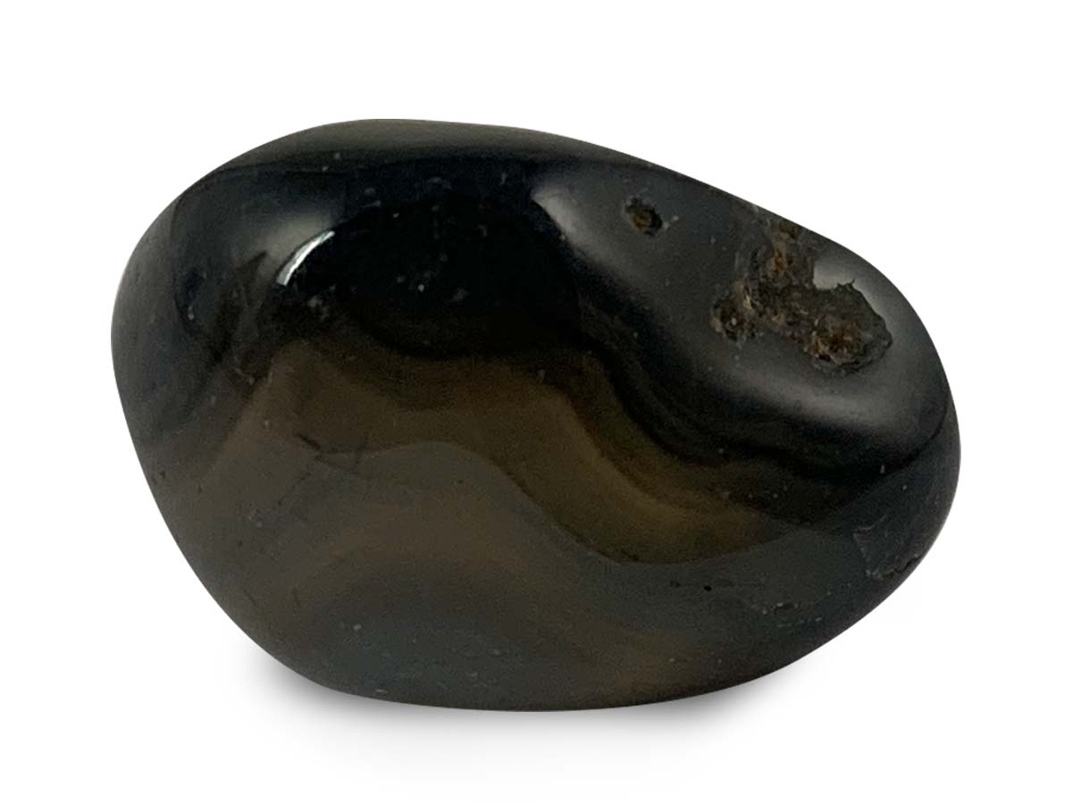 Costalito Zodiaco Maya Búho DE Ágata Negra - Vista 3 | MineraliA