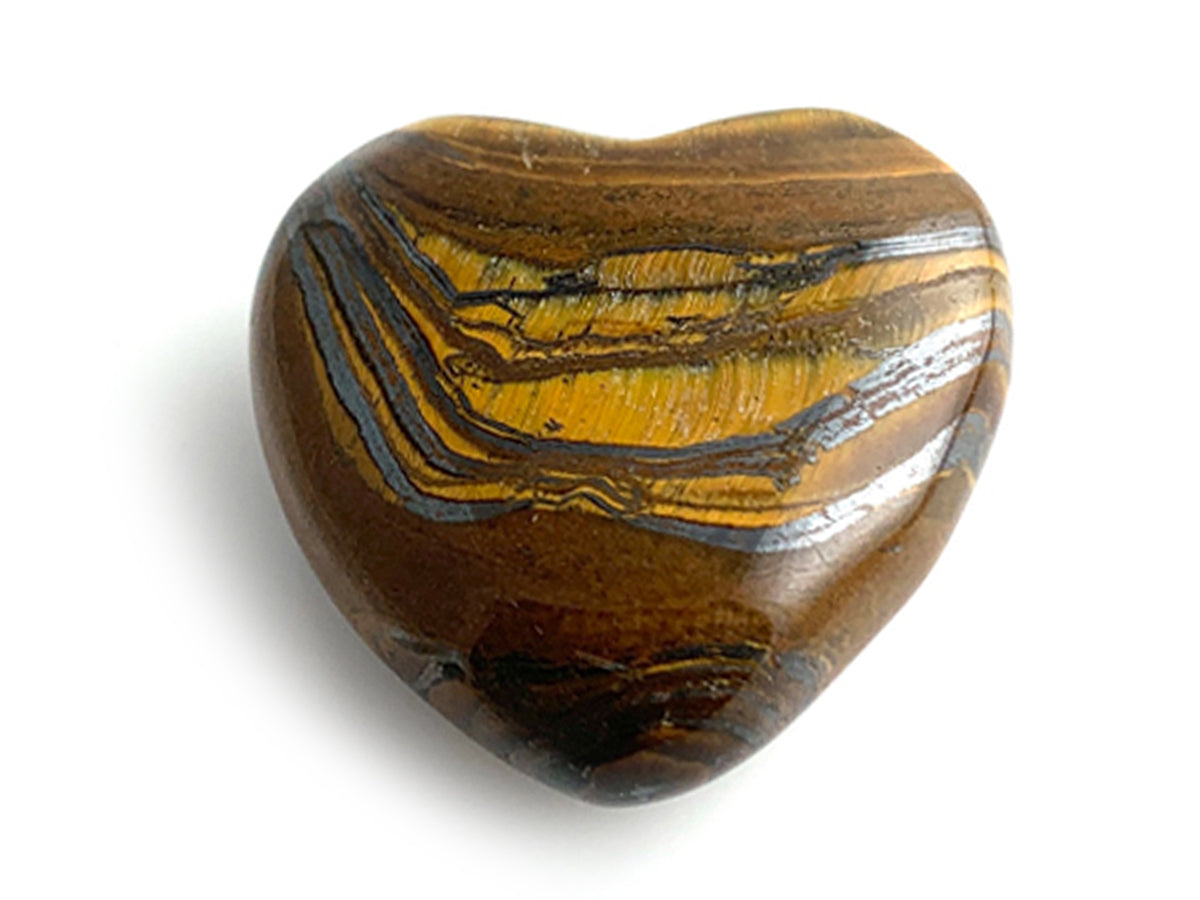 Corazón Puff de Ojo de tigre mineral chico