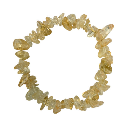 PULSERA CHIPS DE CITRINO .