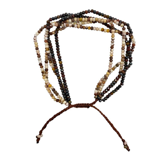 BRAZALETE DE MOKAITA Y OJO DE TIGRE.