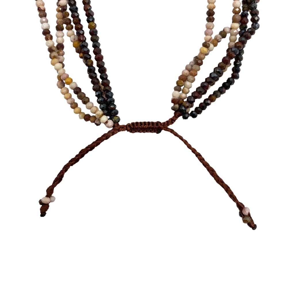 BRAZALETE DE MOKAITA Y OJO DE TIGRE.