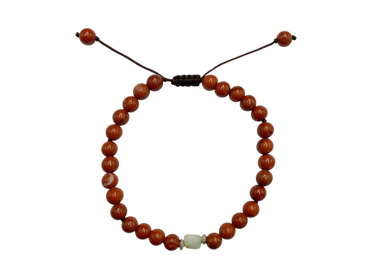 PULSERA CABALLERO JASPE ROJO