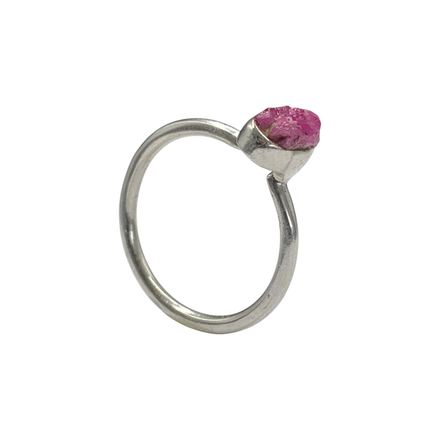 ANILLO DE PLATA .925 CENTRO RUBÍ.