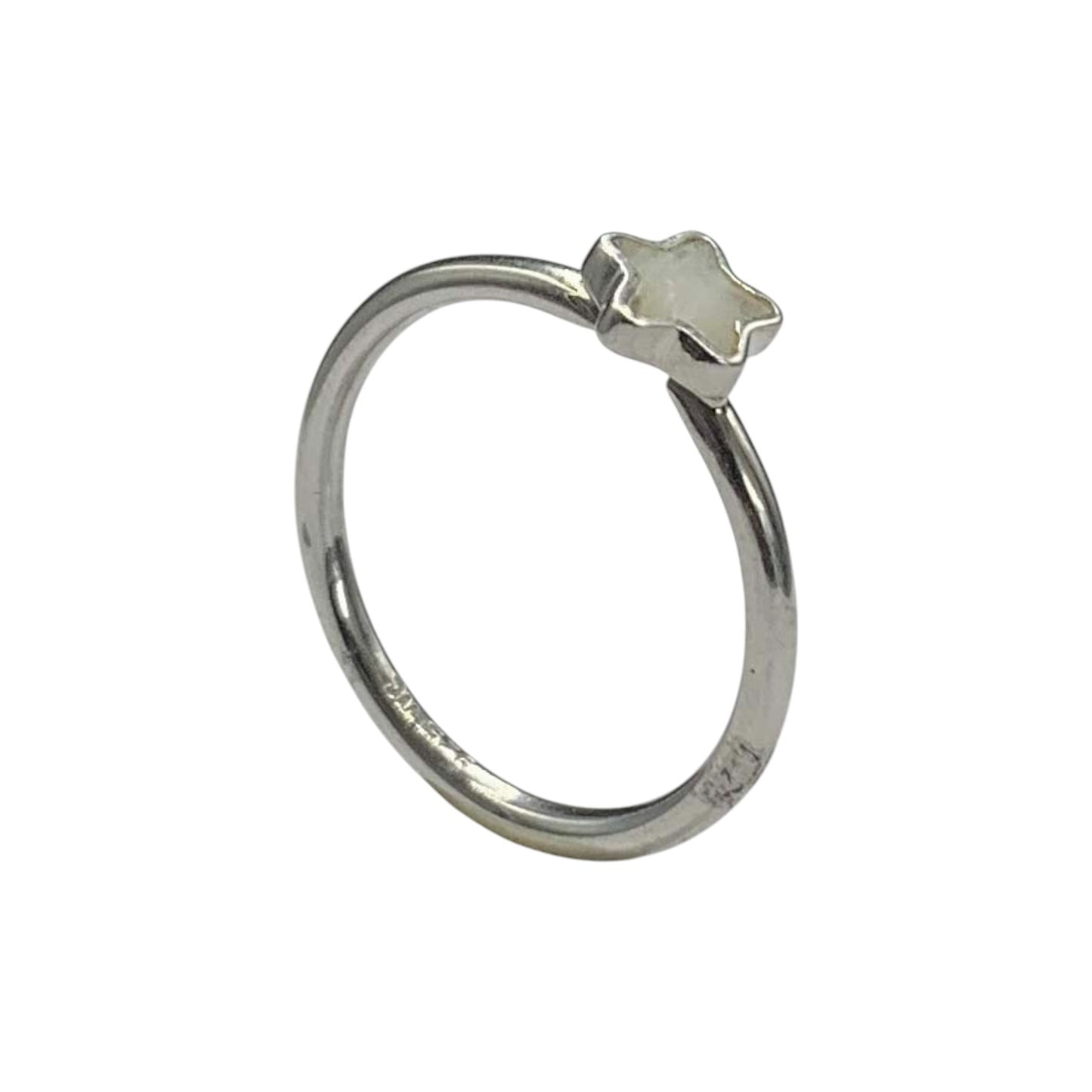 ANILLO DE PLATA .925 ESTRELLA DE PIEDRA LUNA.