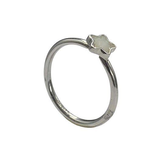 ANILLO DE PLATA .925 ESTRELLA DE PIEDRA LUNA.