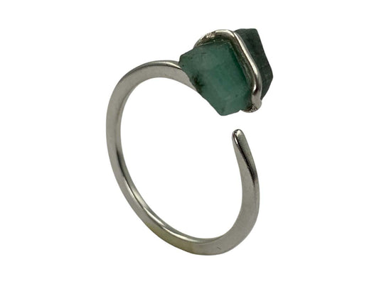 ANILLO ESMERALDA RÚSTICO.