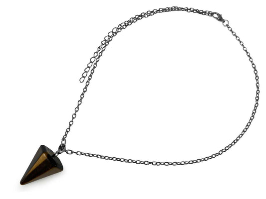 COLLAR PÉDULO DE OJO DE TIGRE.