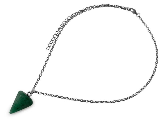 COLLAR PÉNDULO DE VENTURINA VERDE.