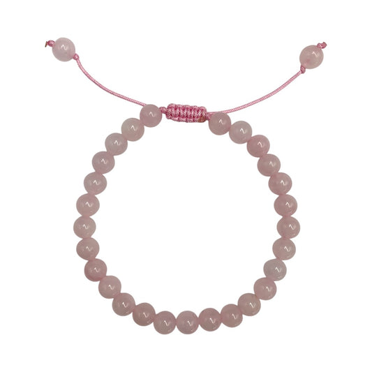 PULSERA ESFERAS DE CUARZO ROSA