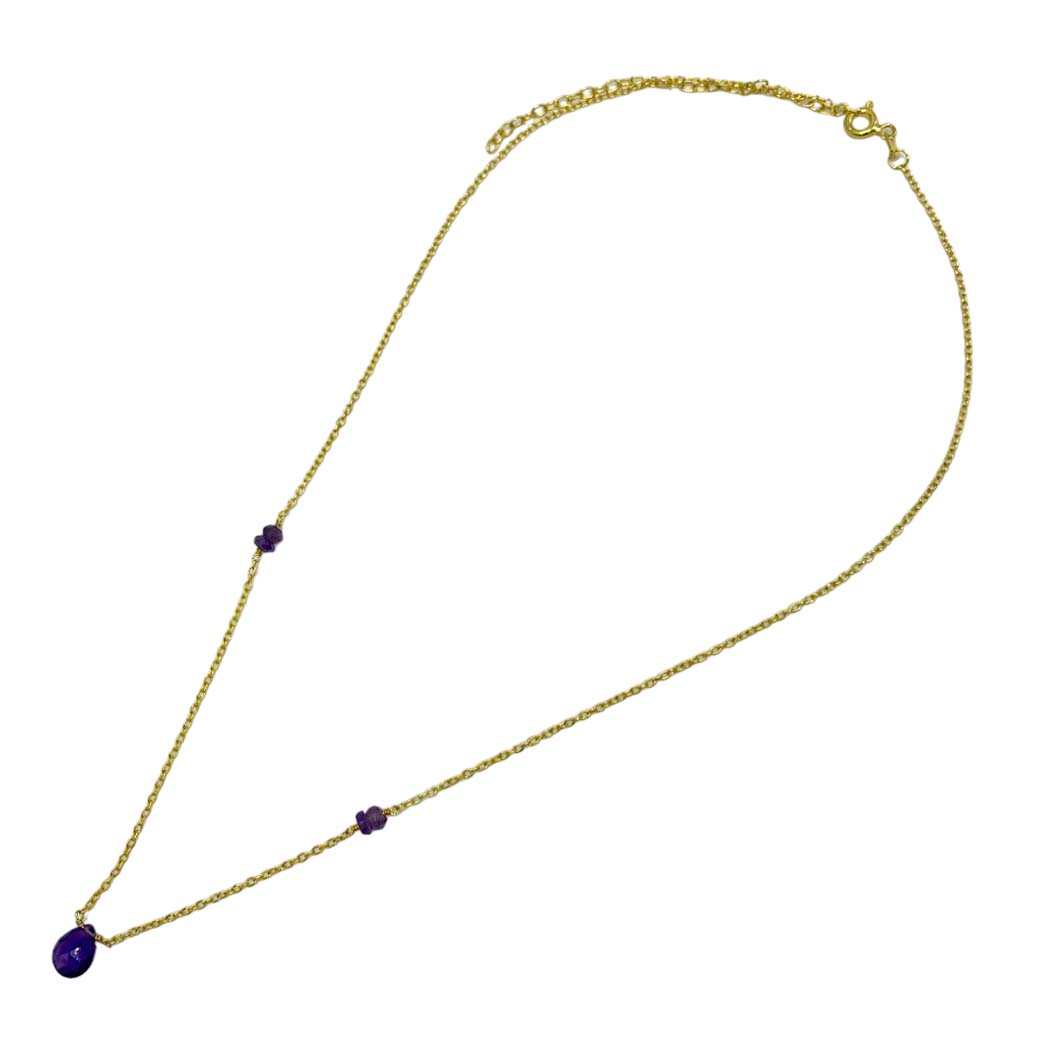 COLLAR DE PLATA CENTRO AMATISTA.