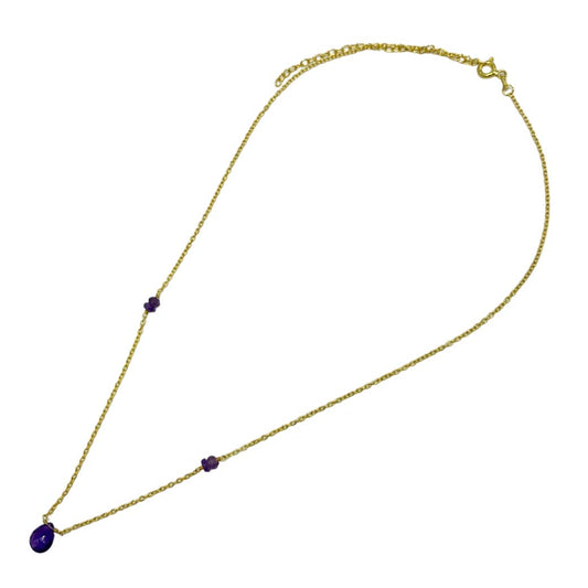 COLLAR DE PLATA CENTRO AMATISTA.