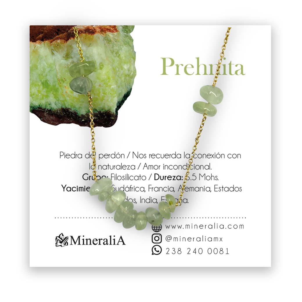 COLLAR CORTO CON PREHNITA.