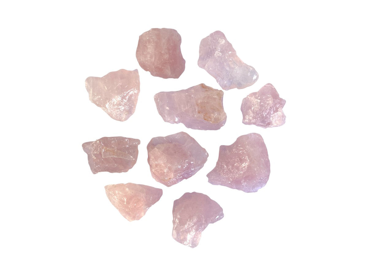 PAQUETE DE 10 PIEZAS DE CUARZO ROSA TRITURADO