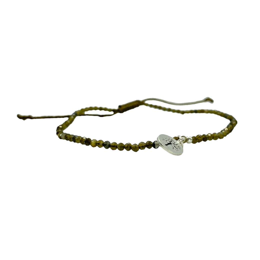 PULSERA OBSIDIANA VERDE.