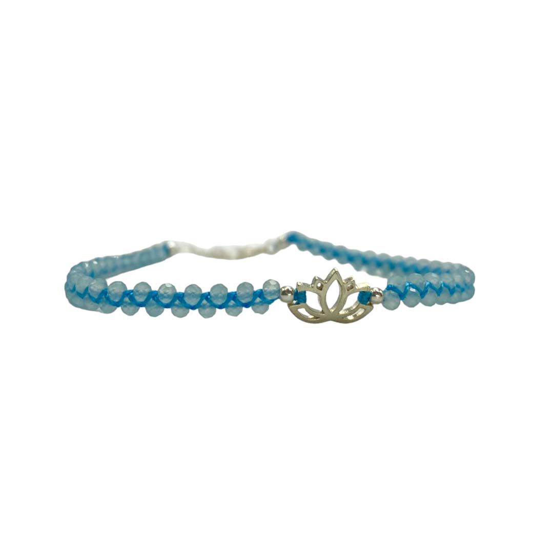PULSERA ZIG-ZAG AGUAMARINA.