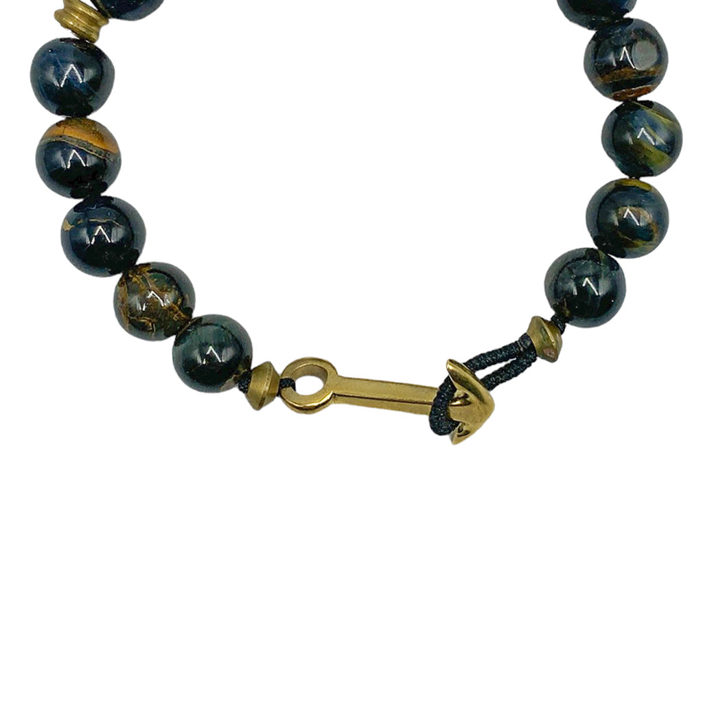 PULSERA CABALLERO OJO DE TIGRE.