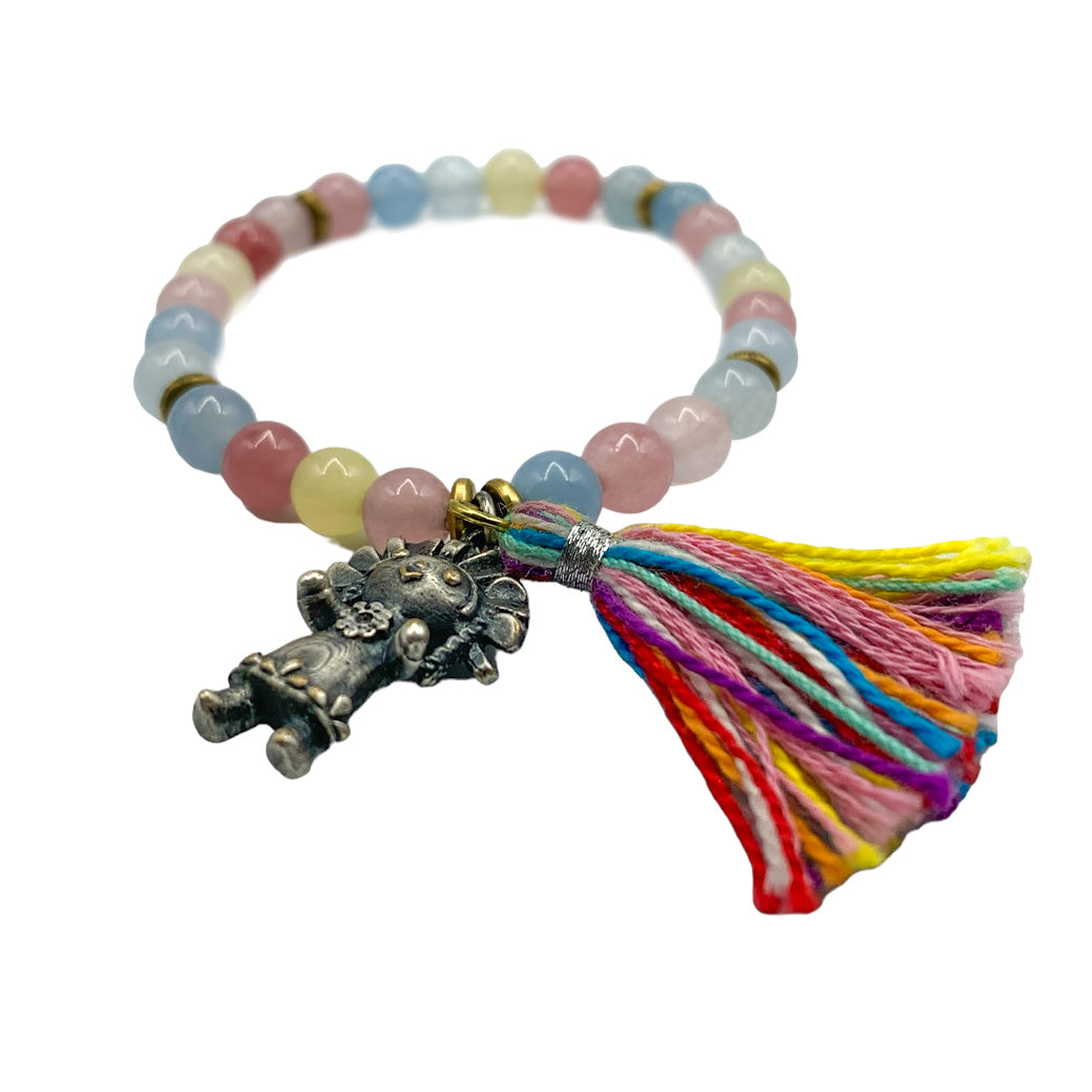 PULSERA DAMA ESFERA JADE MIXTO.
