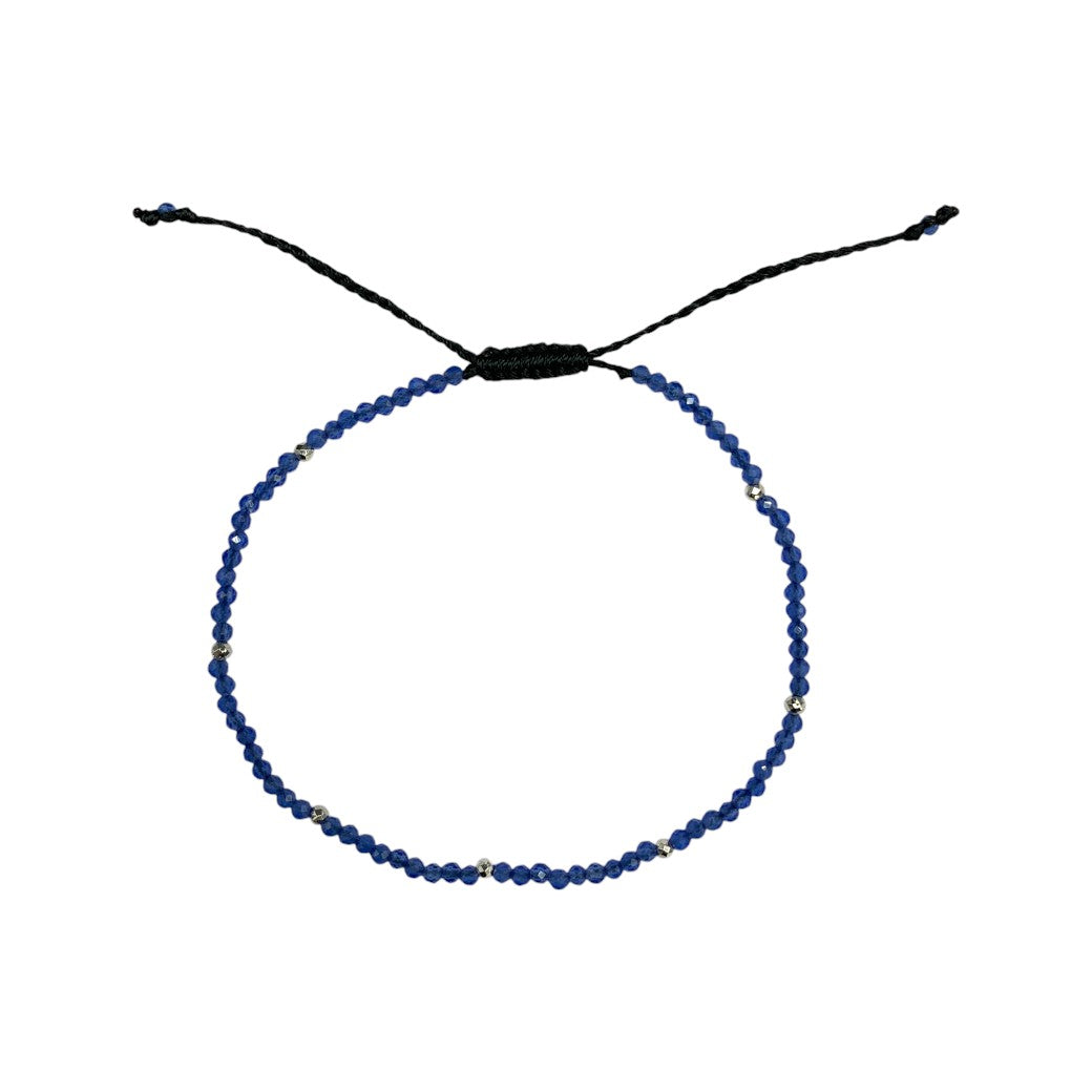 PULSERA CALCEDONIA AZUL.