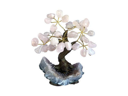 ÁRBOL BONSÁI DE CUARZO ROSA