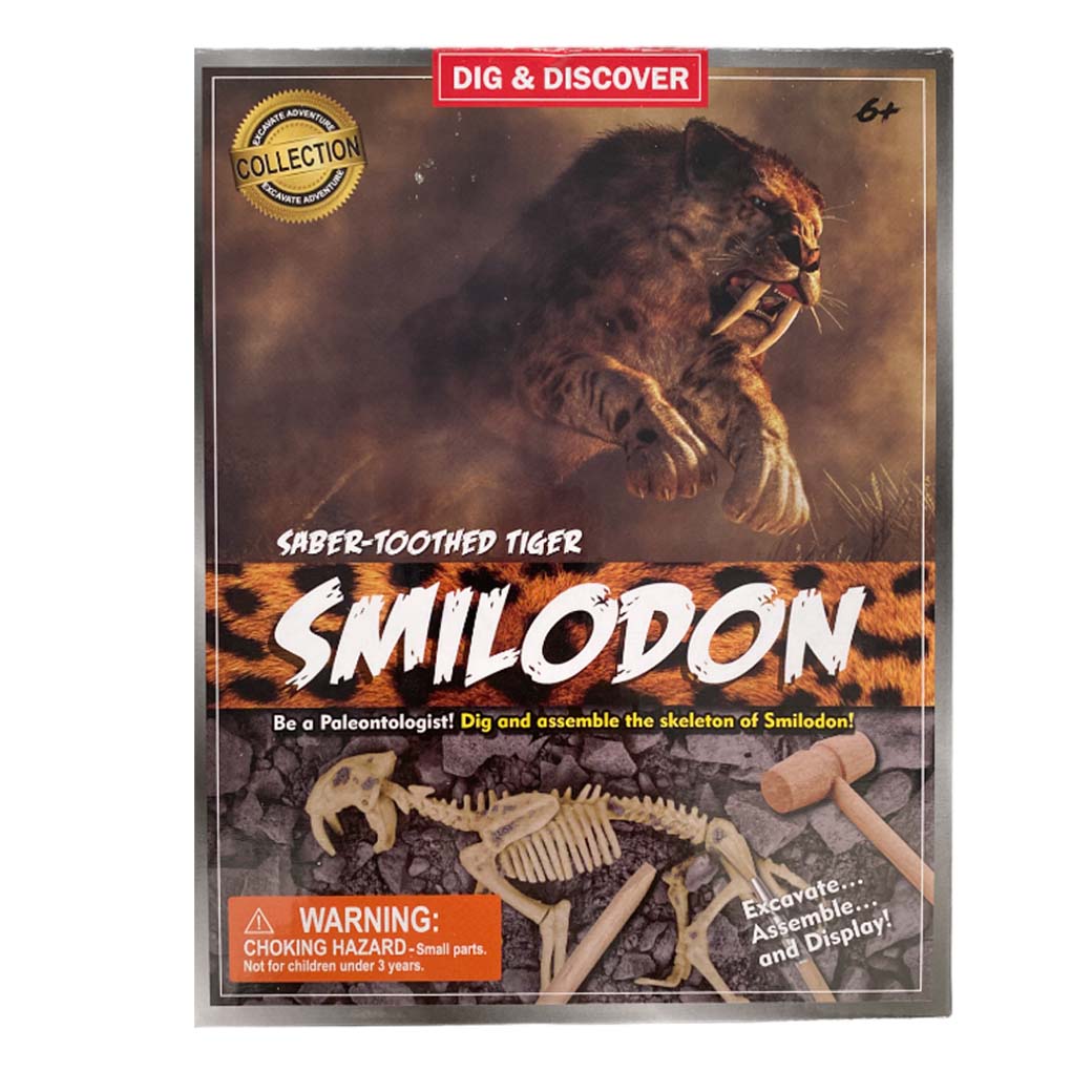KIT EXCAVACIÓN ESQUELETO SMILODON .