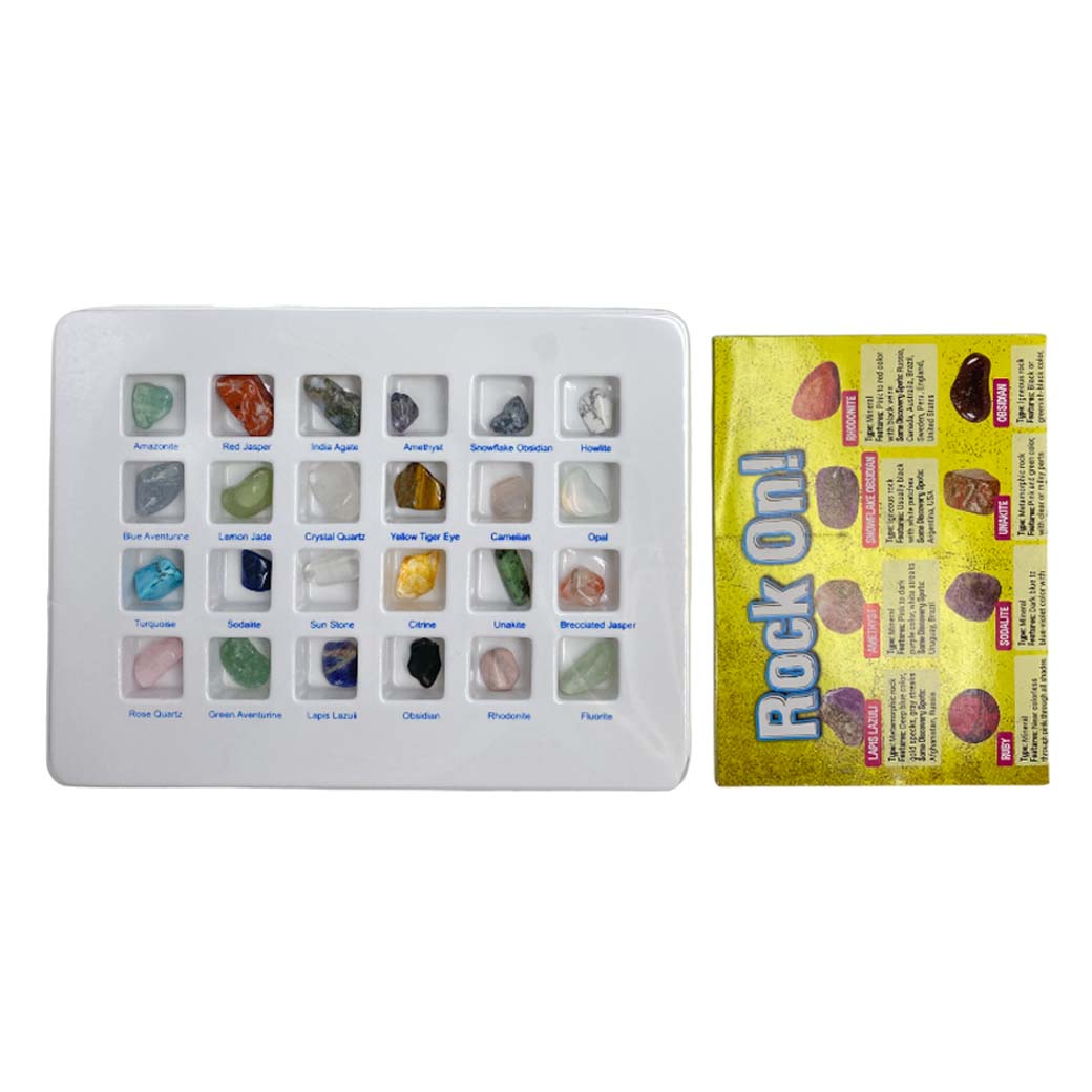 KIT 24 PIEZAS COLECCIÓN MINERALES