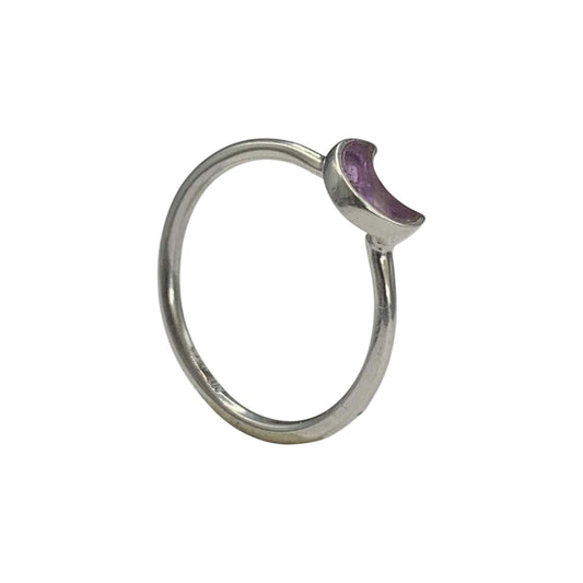 ANILLO DE PLATA .925 LUNA DE AMATISTA.