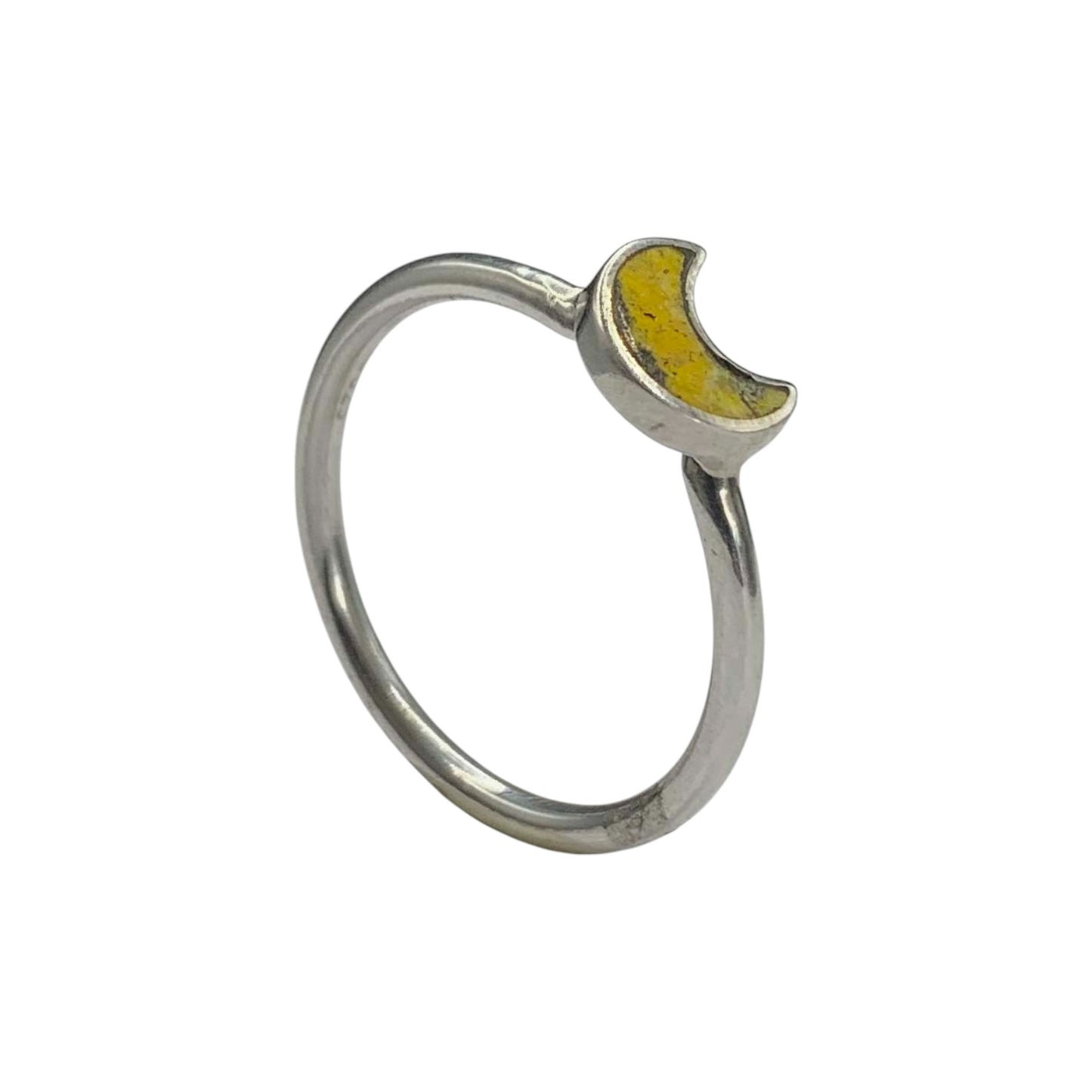 ANILLO DE PLATA .925 CENTRO LUNA DE JASPE MIXTO.
