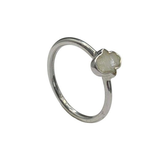 ANILLO DE PLATA .925 CENTRO MANO DE FÁTIMA PIEDRA LUNA.