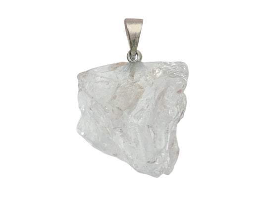 DIJE RÚSTICO DE CUARZO BLANCO.