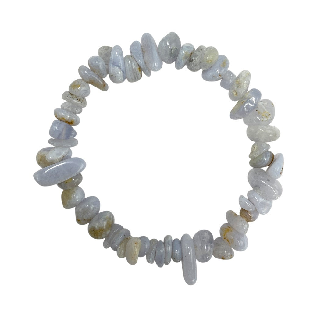 PULSERA DE CHIPS ÁGATA BLUE LACE.