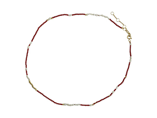 COLLAR DE CORAL CON PIRITA