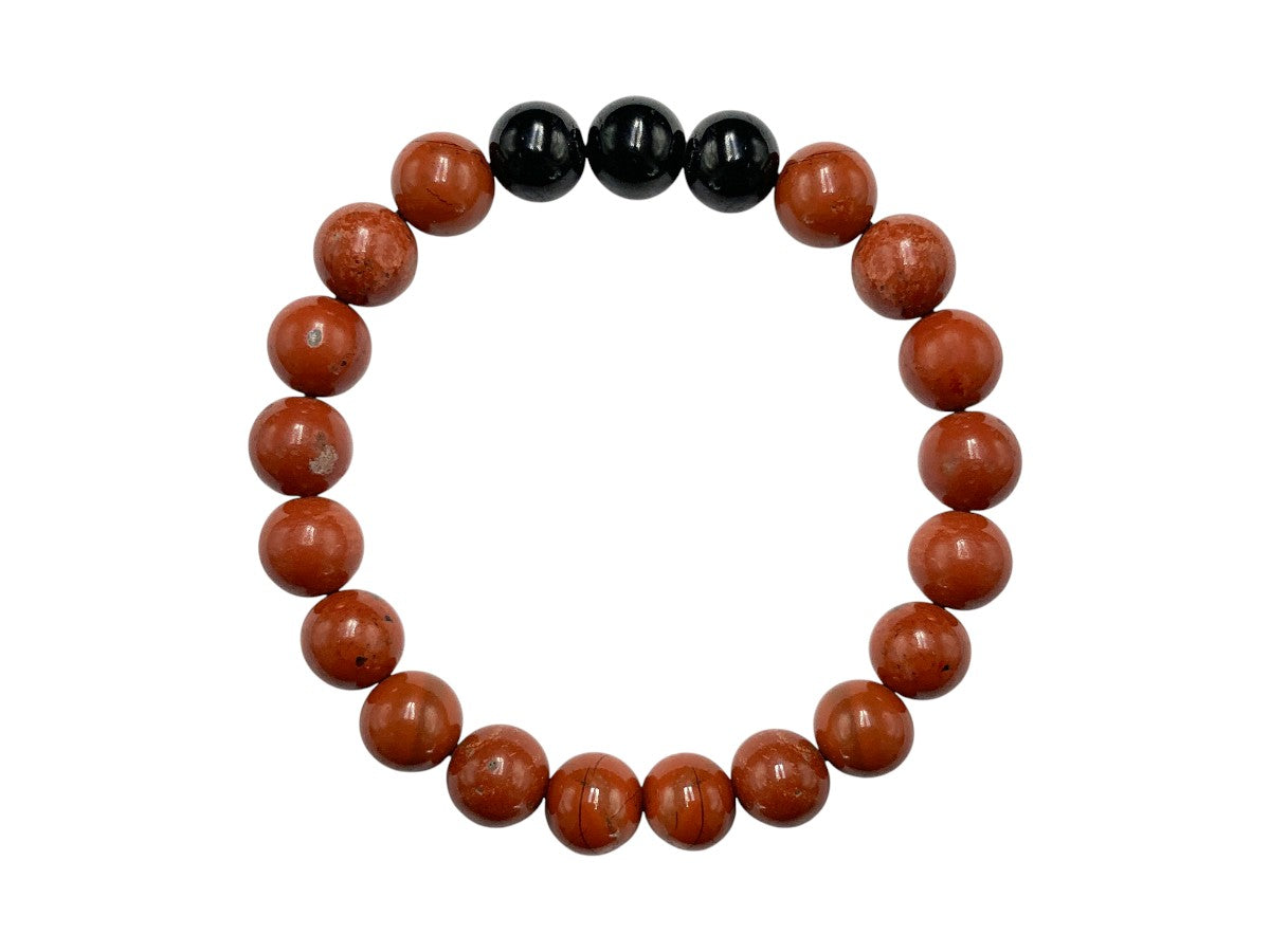 PULSERA CABALLERO JASPE ROJO