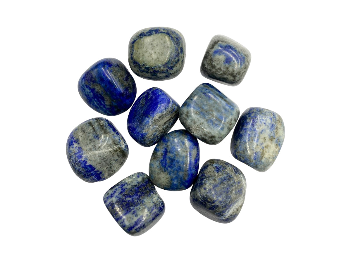 PAQUETE DE 10 PIEZAS DE TAMBORILEADO LAPISLÁZULI