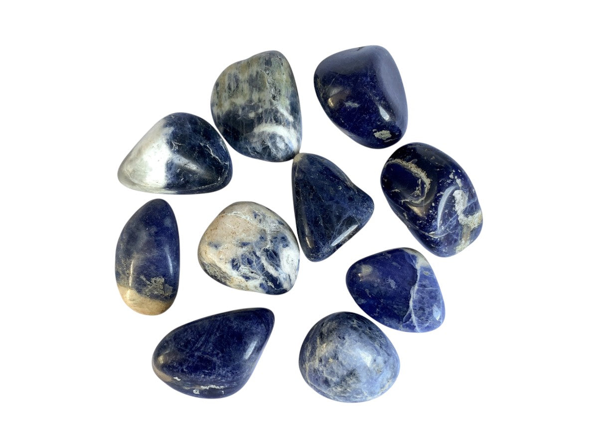 PAQUETE DE 10 PIEZAS DE TAMBORILEADO SODALITA