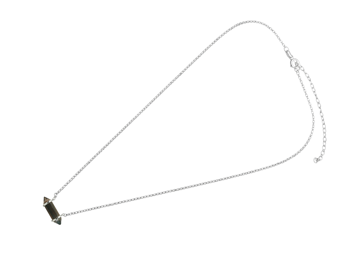 COLLAR DE PLATA .925 CUARZO AHUMADO