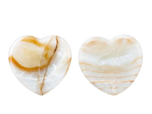 BOWL BOTANERO DE ÓNIX ÁMBAR CORAZÓN PULIDO