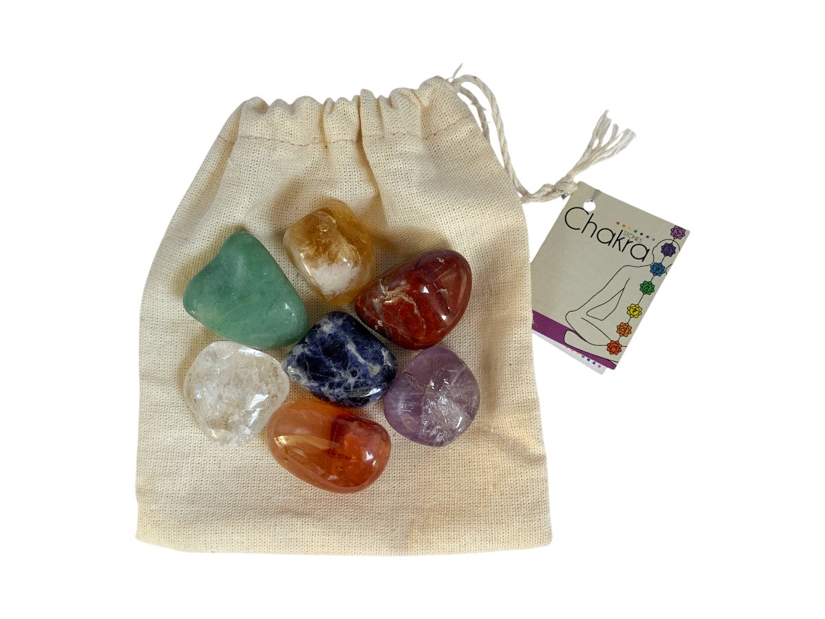 Costalito de los 7 Chakras con Tamborileado Pulido - piedra pulida