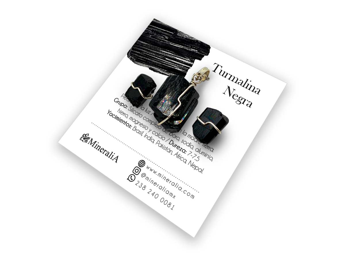SET DIJE/ ARETES TURMALINA NEGRA.