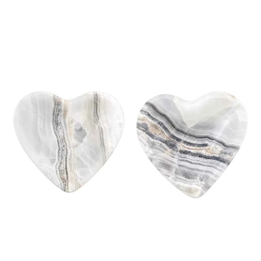 BOWL BOTANERO DE ÓNIX GRIS CORAZÓN PULIDO