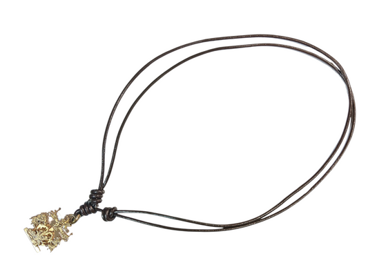 COLLAR DE CUERITO CON CENTRO ARBOL DE LA VIDA
