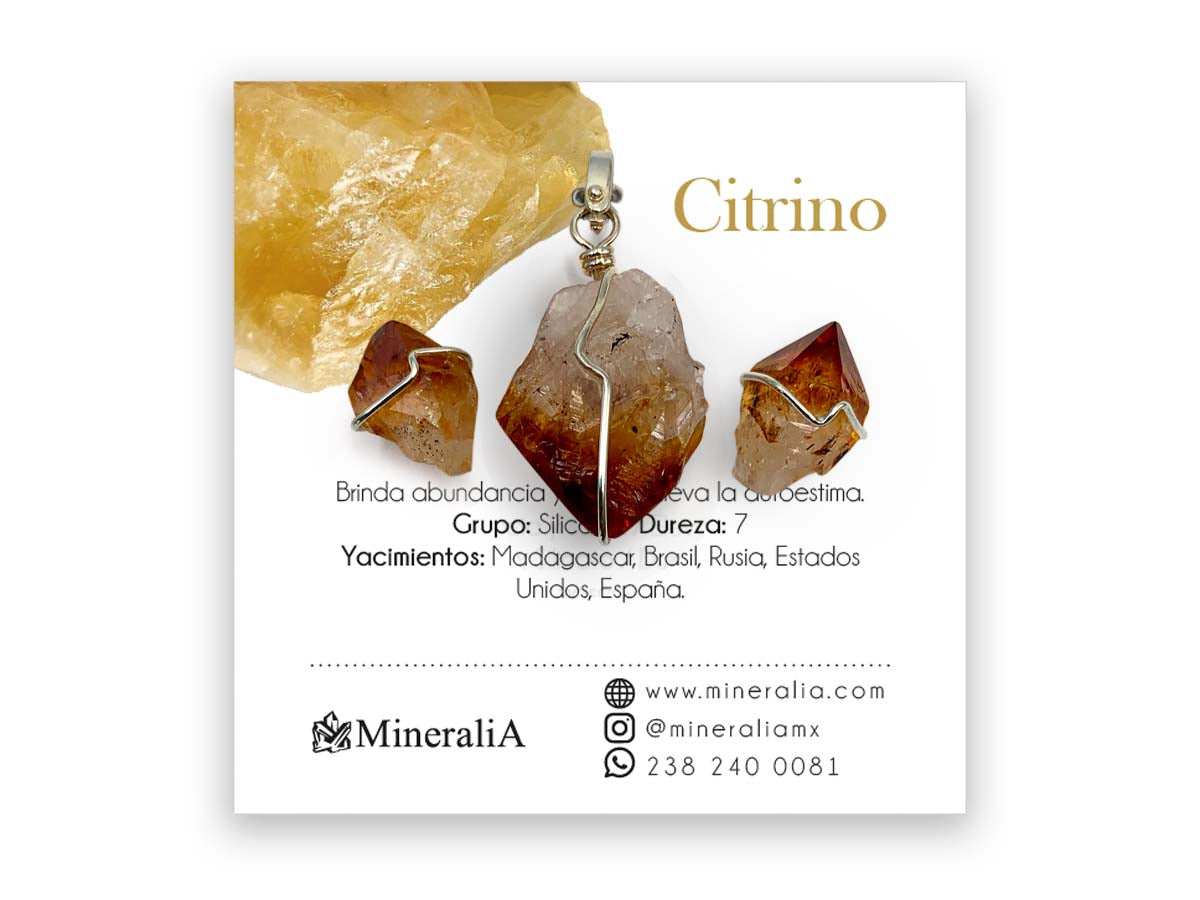 SET DIJE/ ARETES PUNTA CITRINO.