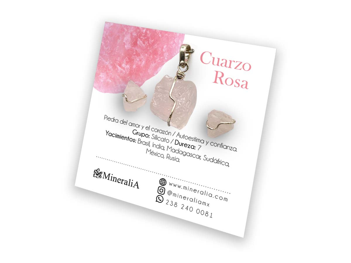 SET DIJE/ ARETES CUARZO ROSA.