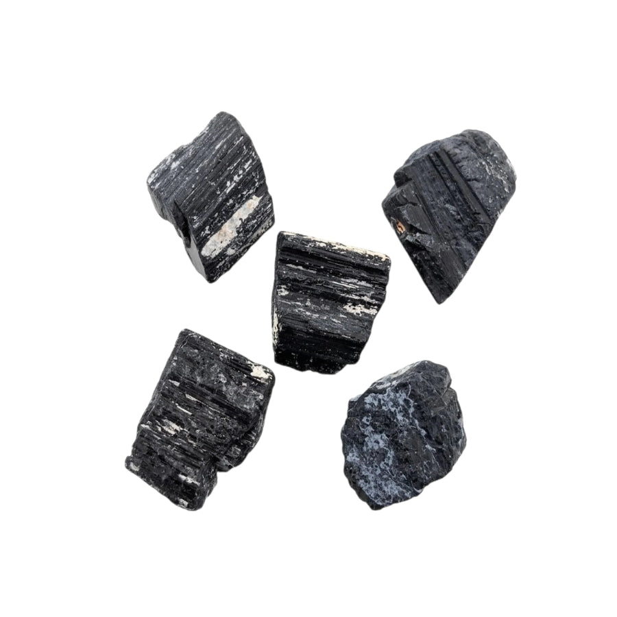 PAQUETE CON 5 PIEZAS DE TURMALINA NEGRA
