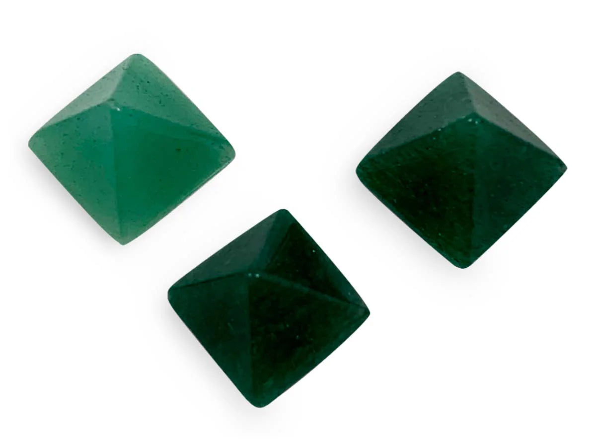 SET DE TRES PIRÁMIDES DE VENTURINA VERDE