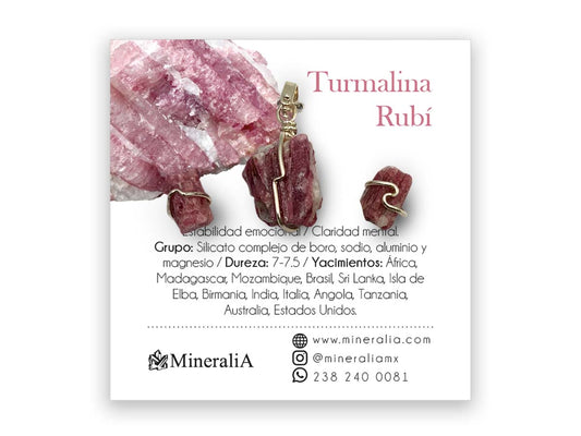 SET DIJE/ ARETES TURMALINA RUBÍ