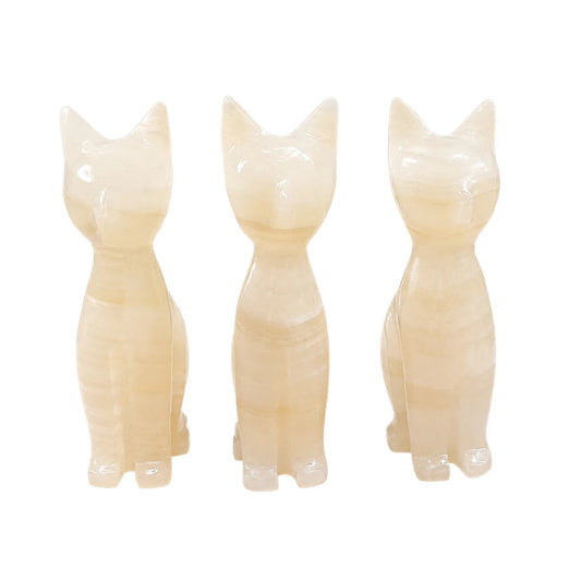 FIGURA GATO DE ÓNIX ÁMBAR GRANDE