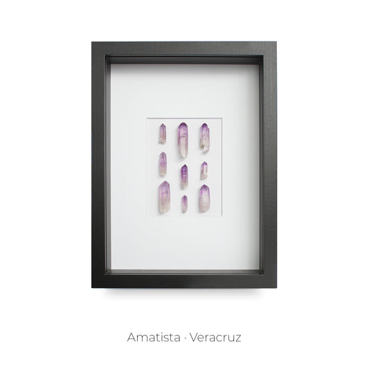 CUADRO CON PUNTAS AMATISTA VERACRUZ.