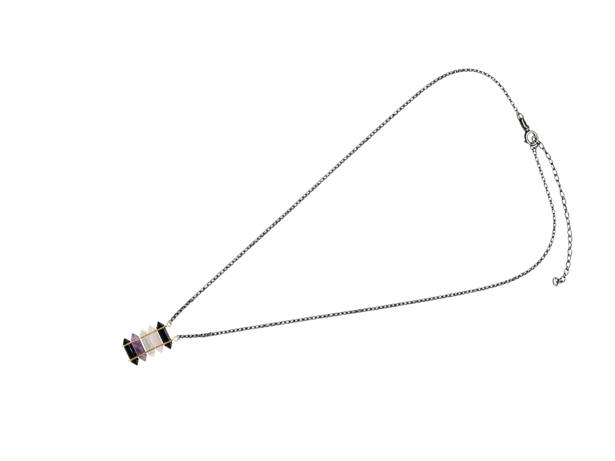 COLLAR DE PLATA .925 CENTRO PUNTAS